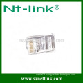 Male connector ftp rj45 8P8C For Solid Connectors crystal head